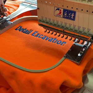 多头绣花机自动帽t恤服装铝尺寸电脑3d刺绣字母组合机