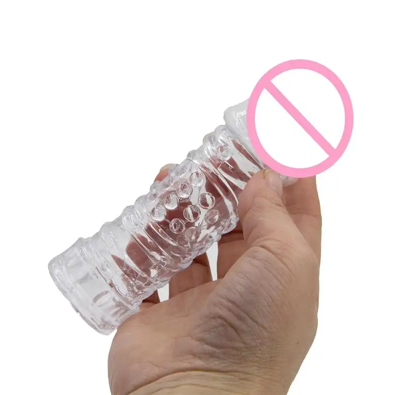 MOGlovers kullanımlık silikon prezervatif başak ile seks oyuncakları erkekler için yapay Penis kılıf prezervatif büyütme kol Penis kapak horoz halka