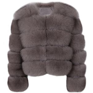 Giacca di <span class=keywords><strong>pelliccia</strong></span> all'ingrosso moda inverno caldo giacca di <span class=keywords><strong>pelliccia</strong></span> personalizzata <span class=keywords><strong>cappotto</strong></span> di <span class=keywords><strong>pelliccia</strong></span> di volpe <span class=keywords><strong>donna</strong></span> capispalla manica lunga - Product Image 1