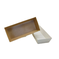 Boîte à frites rectangulaire en carton pour snack Boîte à emporter pliante en papier de poulet frit de style libre
