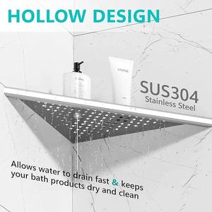 أرفف دش زاوية ، بلاط مقوس نيكل مصقول ، جص من الفولاذ المقاوم للصدأ في أرفف حمام زاوية - Product Image 3