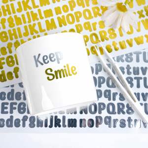 0.5 Inch <b>Letter</b> Sticker for Discount Gold and Silver English Self-<b>Adhesive</b> Waterproof Gift Diy Account Sticker - Product Image 3
