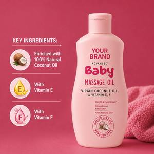Vitamin <b>E</b> Soft Skin Care Private Label Nourishing Massage Oil with Almond Coconut Natural Body Moisture Hydration Therapy - Product Image 2