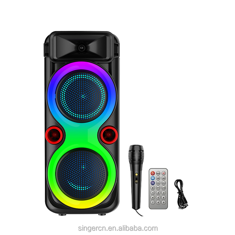 Portable Bluetooth DJ Bass Party Speaker with LED Light