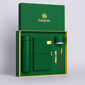 Elegant Corporate Gift Box with Insulated Bottle, A5 <b>Planner</b>, Pen, USB Flash and Mini Speaker | Personalized Logo - Product Image 2
