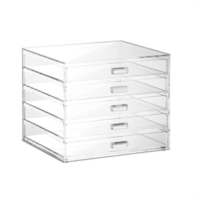 Clear Acrylic Drawers Storage Organizer for Hair Accessories Stackable Containers Box for Cosmetics Jewelry Stationery Storage