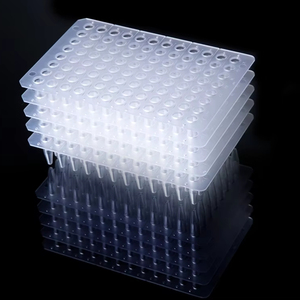 AMNGENT <span class=keywords><strong>96</strong></span> Strip Deep Well Plate <span class=keywords><strong>SBS</strong></span> Standard Square Well 2.2ml Avec U et V Bottom PP Lab Deep Well Storage Microplates - Product Image 1