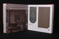 Livre d'échantillons de placage en chêne naturel, livre d'échantillons de placage laminé sur carte, livre d'échantillons de placage personnalisé imprimé pour la sélection de meubles