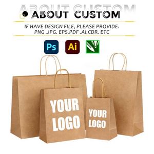 Bolsa de Regalo de Papel Kraft para Café, para Llevar, con Logotipo Personalizado, Impresión en Serigrafía y Offset, Venta al Por Mayor - Product Image 3