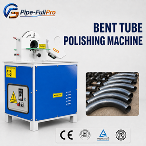 Machine de polissage de tubes courbés à bande abrasive pour l'élimination de la rouille sur les coudes de tubes et tuyaux en acier inoxydable - Product Image 1