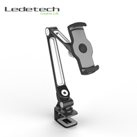 Support de tablette à bras longs, en aluminium, pince, accessoires pour téléphone portable