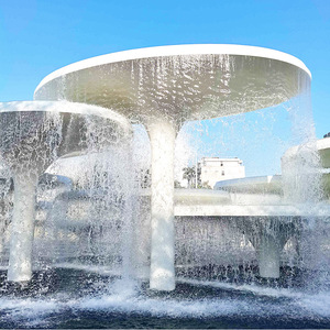 Fontaine contemporaine extérieure en PVC, colonne aquatique pour la décoration paysagère urbaine - Product Image 4
