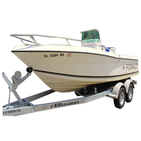 Remorque pour bateau en acier galvanisé, structure fiable pour yachts et petits bateaux, remorque pour bateau de 26 pieds * 8 pieds