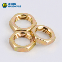 LEKON Mur Tipis Heksagonal Kuningan Baja Tahan Karat Aluminium DIN439 Kekuatan Tinggi Kustom 10-32 5/16 1/4 UNF Mur Pengunci Produsen OEM ODM