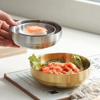 Bol à sauce double paroi, plat à sauce soja, condiment, acier inoxydable 304, bol à salade coréen