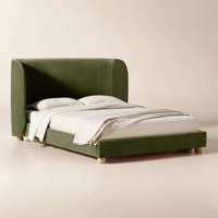 Lit plateforme en bois pour chambre à coucher, lit king-size, cadre de lit rembourré
