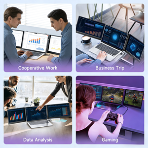 จอภาพพกพาแบบบางพิเศษ IPS ขนาด 14 นิ้ว ความละเอียด 1080P FHD น้ำหนักเบา รองรับการใช้งานแบบสามจอ สำหรับแล็ปท็อปขนาด 13-17 นิ้ว เหมาะสำหรับธุรกิจ - Product Image 5