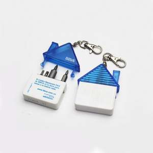 <b>Promotional</b> 4 in 1 House Shape <b>Tool</b> Kit Keychain Mini Screwdriver Kit - Product Image 2