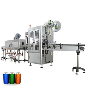Shrink Sleeve Label Machine Automatic Beer Cans Shrink Sleeve Labeling Machine With Canned Beer Aluminium Beer Cans Filling Machine
