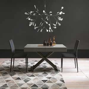 Massief houten verstelbare lifttafel, uittrekbare dubbelzijdige eettafel voor kleine huiskamers, groothandel - Product Image 3