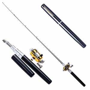 Canne à <span class=keywords><strong>pêche</strong></span> télescopique en forme de stylo en aluminium de poche Portable <span class=keywords><strong>pêche</strong></span> sportive métal OEM baril en métal dur pour le positionnement du lac - Product Image 2