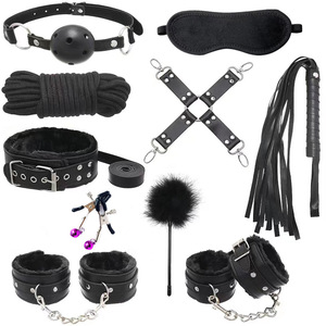Sex Toys slippery leather glossy leather plush 10-piece set for couples flirting fun bundled sex products sexual health care - Product Image 1