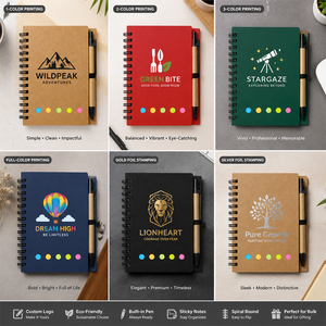 WSY042 <span class=keywords><strong>Bloc</strong></span>-notes en kraft personnalisé avec logo d'entreprise, stylo, notes adhésives, carnet imprimé, promotion, ensemble <span class=keywords><strong>bloc</strong></span>-notes et stylo personnalisé - Product Image 4