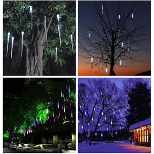 <strong>Waterproof</strong> 50cm 8pcs/set Tube Holiday Meteor Shower Rain LED String <strong>Lights</strong> for Indoor <strong>Outdoor</strong> Garden Wedding Party Decor Tree