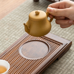 Chinese Style Bamboo <b>Tea</b> <b>Tray</b> Rectangular Dry Brewing Kung Fu <b>Tea</b> Set Teapot Holder For Afternoon <b>Tea</b> Ceremony Accessories - Product Image 4