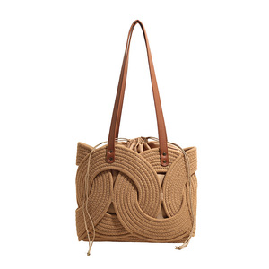 Borsa Tote Bohemien Intrecciata con Design Traforato, Grande Capacità, Borsa a Spalla Casual da Viaggio e da Spiaggia per <span class=keywords><strong>Donne</strong></span> - Product Image 3