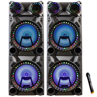 Hikity-système de haut-parleurs de musique karaoké, Ac 300w, 12 pouces, son avec Jack de Microphone Bluetooth, lumière clignotante colorée à LED