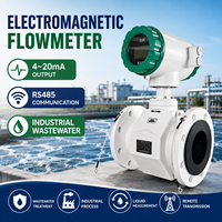 Medidor de Flujo Electromagnético para Aguas Residuales Industriales, Digital, Salida 4~20mA, RS485, Transmisión Remota Electromagnética