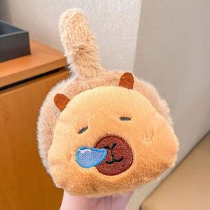 New Arrival Brown Faux Fur Ear Muffs Winter <b>Cute</b> Animal Furry Fluffy Capybara Plush Kids Earmuffs Furry - Product Image 2