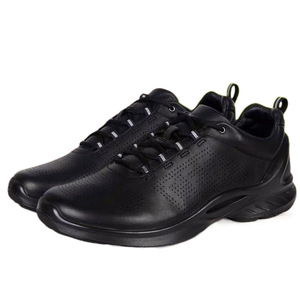 Chaussures de fitness unisexes en cuir noir respirant à fermeture rapide pour le sport en plein air et la randonnée - Product Image 4