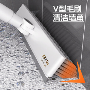 Cepillo de limpieza para suelos de baño, cepillo de doble cara para rincones, limpieza de 360 grados para azulejos y suelos con ranuras - Product Image 2