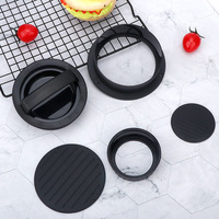 ARMADA Moule à burger antiadhésif en plastique fait main pour viande de bœuf/légumes/volaille/steak, outil de barbecue, lavage à la main uniquement, moule à pâté de viande