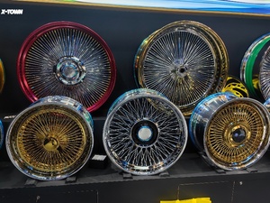 Sang trọng dây vành 20 22 24 inch nan hoa tiêu chuẩn vàng vàng dây giả mạo bánh xe - Product Image 4