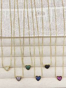 FM-JDN0949 Nouveauté Cadeau de la Saint-Valentin Meilleur ami Pendentif en émail coloré <span class=keywords><strong>Collier</strong></span> cœur <span class=keywords><strong>Collier</strong></span> d'amitié <span class=keywords><strong>Collier</strong></span> de famille - Product Image 5