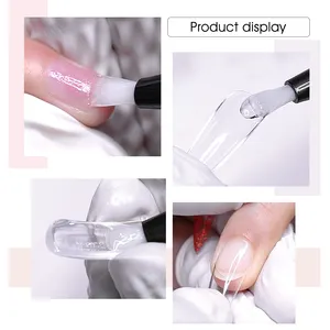 3 In 1 Brush Pen Clear Color Nail Supplies Vegan UV Base Gel Nail Polish Rubber Base Coat