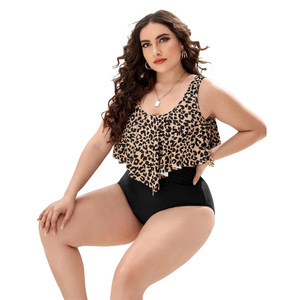 ODM Sexy Tankini Traje de baño Mujer Anillo <span class=keywords><strong>Tanga</strong></span> Traje de baño de corte alto Chubby Girl Bañistas Traje de baño Tankini de dos piezas - Product Image 2