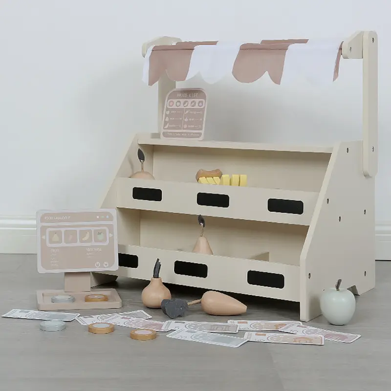 幼児用キッチン玩具ロールプレイキッズ木製プレイセット