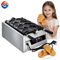 Machine à gaufres électrique haute productivité, forme de chaussure, antiadhésive, pour boulangerie