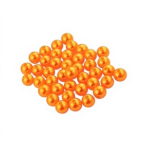 Perle di ilan rotonde arancioni da 10 mm, 20 g, per la creazione di gioielli - Product Image 1