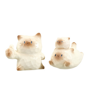 Caja Sorpresa de Figuras Coleccionables de Resina: Mini Figuras de Gatos Siamés con Emociones, Par de Adornos Kawaii para Escritorio, Regalo al por Mayor - Product Image 5