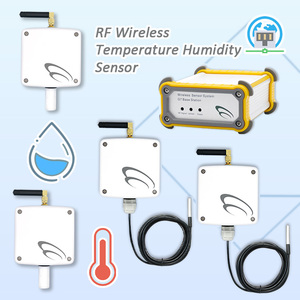Sistemas de alarma inalámbricos Sistema de monitoreo de sala de servidores 4 juegos Sensores inalámbricos industriales de temperatura y humedad - Product Image 1