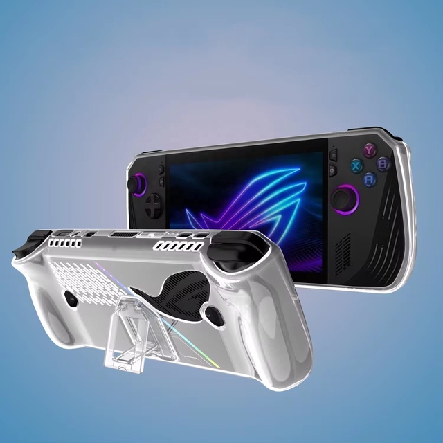 TPU Protective Case with Stand for ROG ALLY X Game Console Protection Accessories Transparent Sleeve