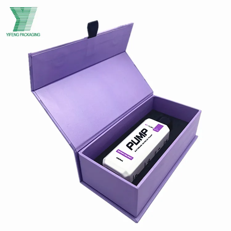 Custom Logo Luxury Cardboard purple Lipgloss Boxes Cajas Para Cosmetic Lipstick Perfume serum magnetic Packaging Gift Boxes