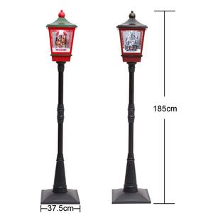 Lampe pilier lumineuse de Noël avec musique, <span class=keywords><strong>lampadaire</strong></span> avec neige qui tombe, lanterne musicale pour la décoration des fêtes - Product Image 3