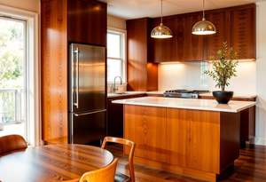 Décoration murale moderne pour la maison, armoires de cuisine, panneau de densité simple, bois-plastique intégré, design global, cuisines modernes - Product Image 5