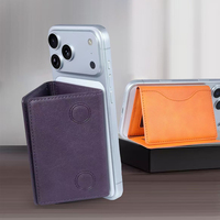 Dompet Lipat Tiga Fungsi Stand, Slot Kartu, Kantong Kartu Kredit Magnetik untuk Casing Ponsel iPhone 18 17 16 15